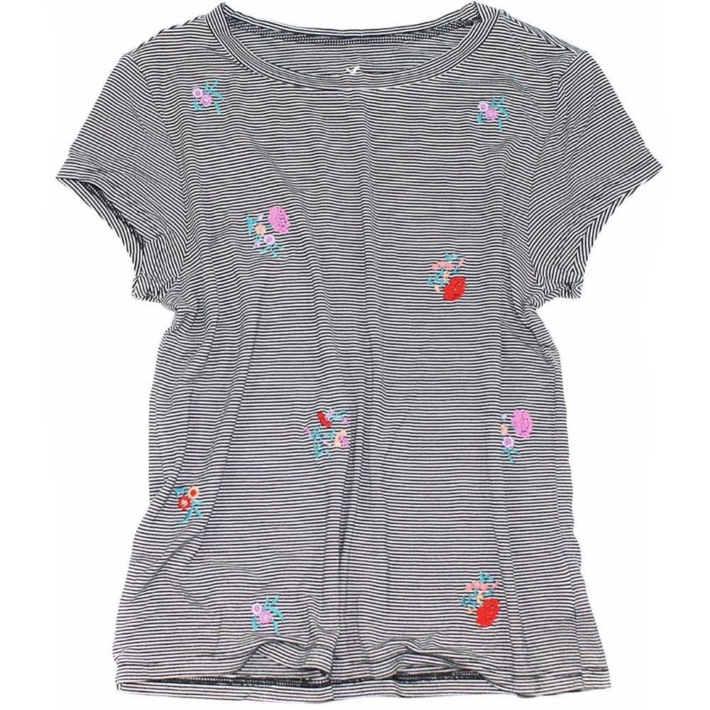 American Eagle Soft & Sexy Striped Floral T-Shirt